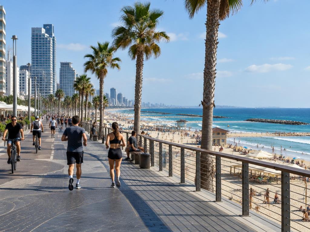 The promenade opens up